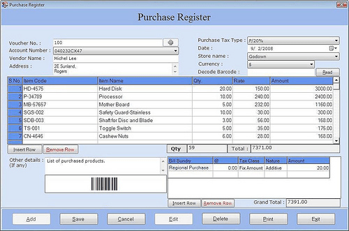 Financial accounting software